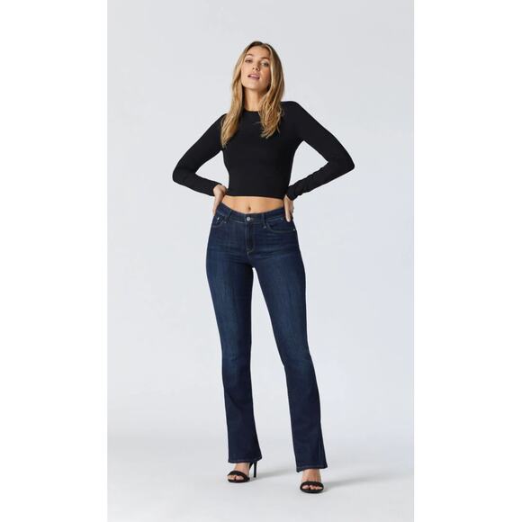 Mavi Molly Mid Rise Classic Boot Cut Dark Wash Denim Jean // 27 - Picture 1 of 11